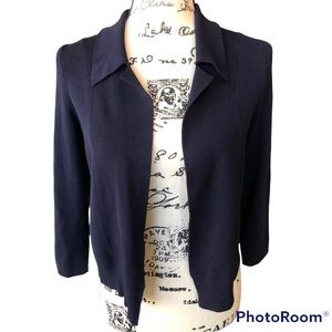 Moth Anthropologie Navy Blue Cardigan Blazer